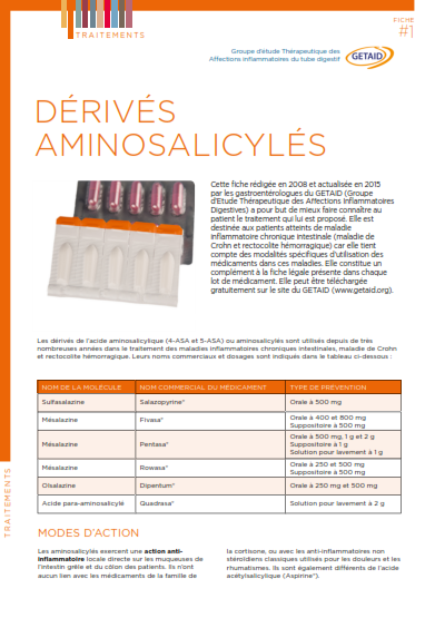 DERIVES AMINOSALICYLES